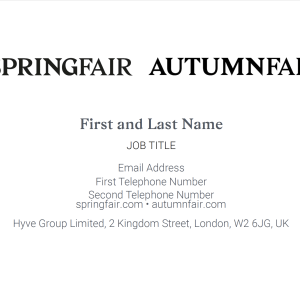 Spring Autumn Fair Business Card