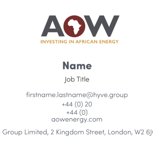 Africa Oil Week Business Card