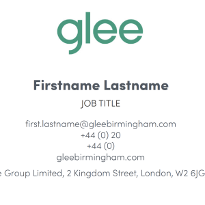 Glee Business Card